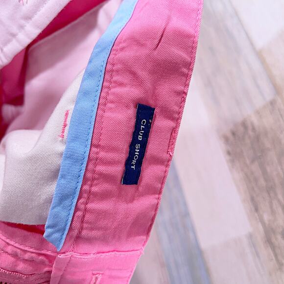 Vineyard Vines 9" Club Shorts Pink Flat Front Stretch Chino Casual Mens 33 - Picture 5 of 5
